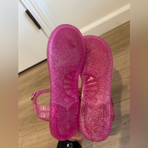 Kate spade yari jelly pink shimmer rubber cork t strap sandals Size 7 - Picture 5 of 7